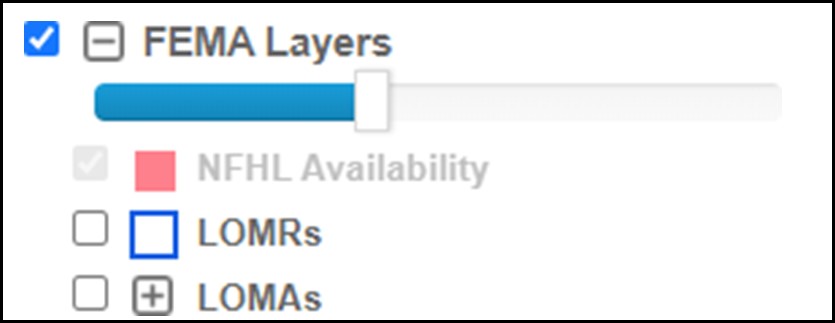 example of FEMA Layer Legend