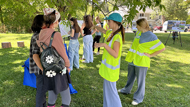 Teens facilitating community outreach for their peers aged 14 to 18 in North Boulder Park.