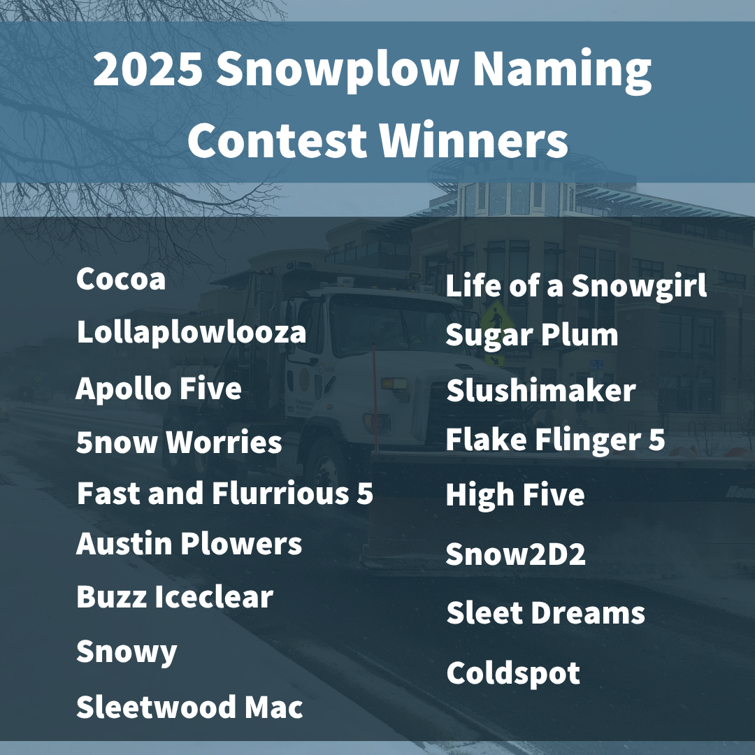 2025 Snowplow Naming Contest Winners