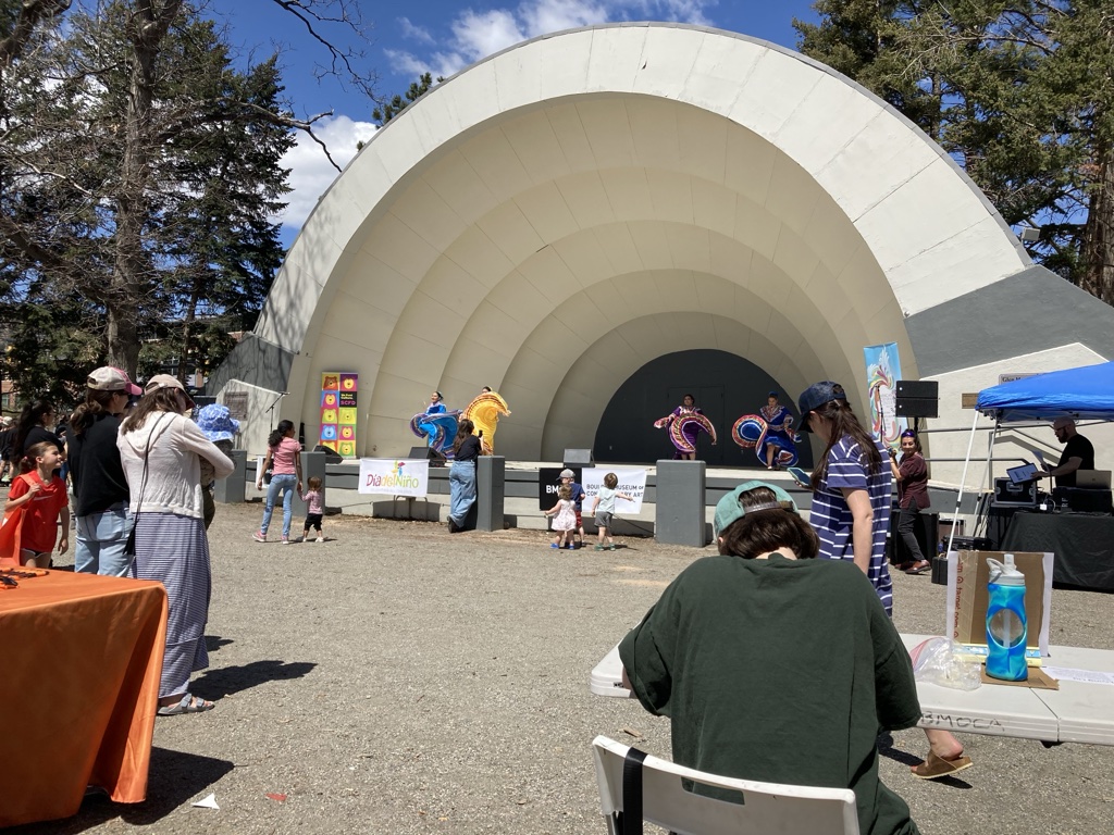 Dancers perform a traditional dance at Brazil Fest.