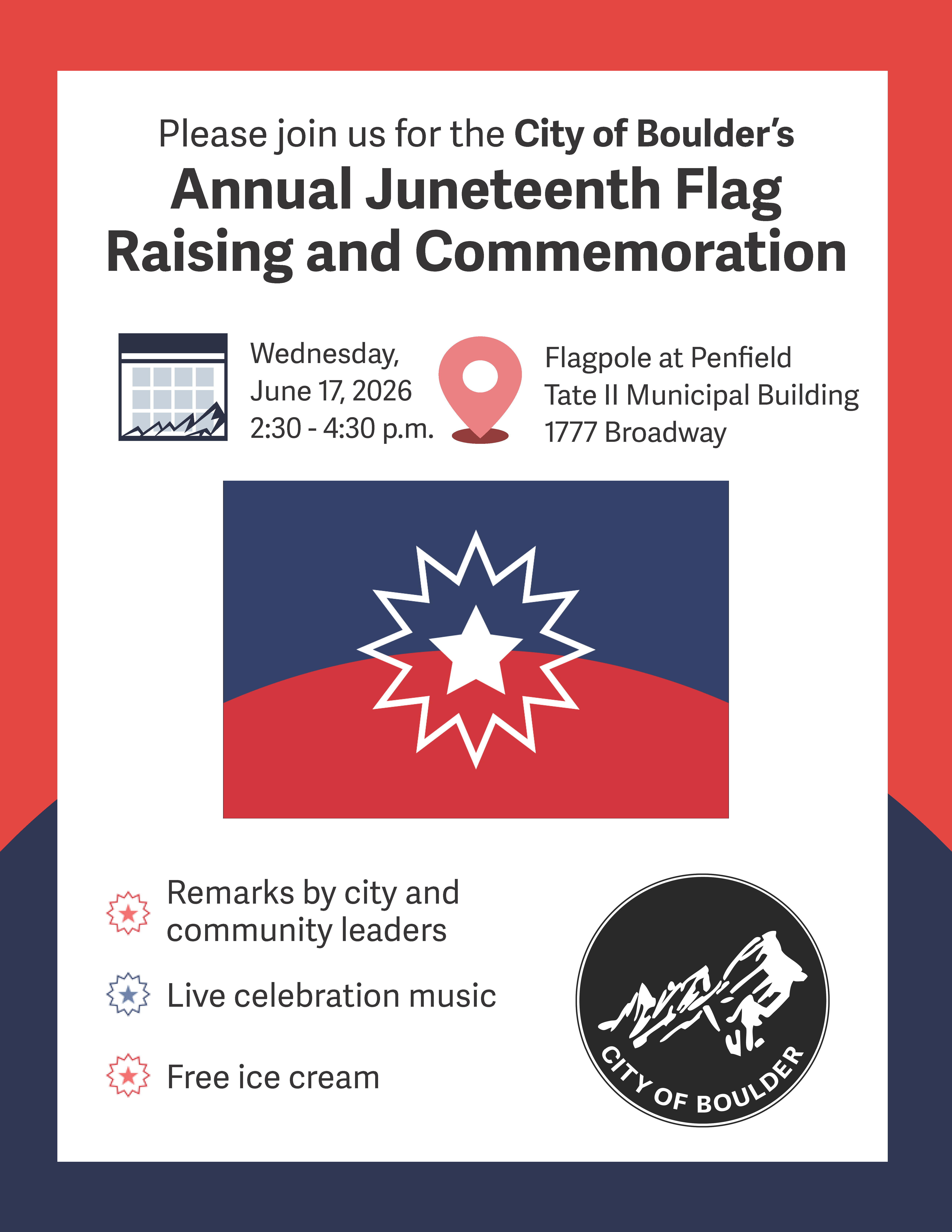 Annual Juneteenth Flag Raising 2026 Flyer