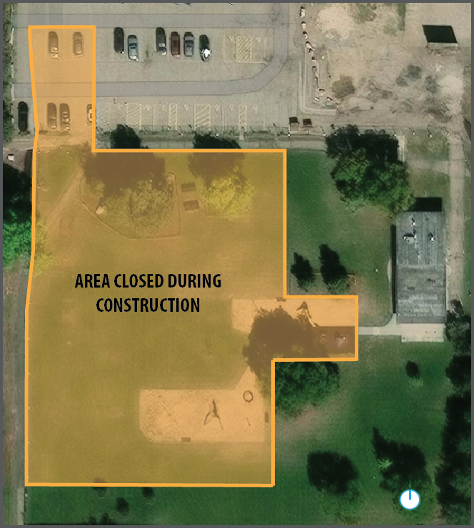 Map illustrating the construction area for the Tom Watson Pickleball Project. Details to follow.