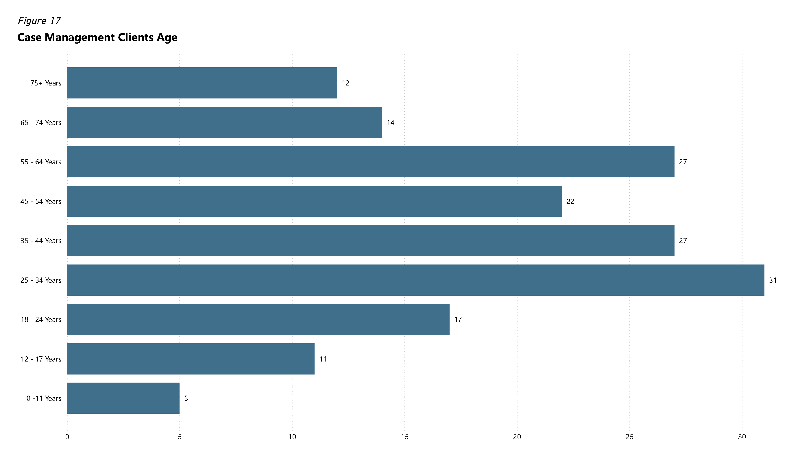 Figure 17 - Case Management Clients Age