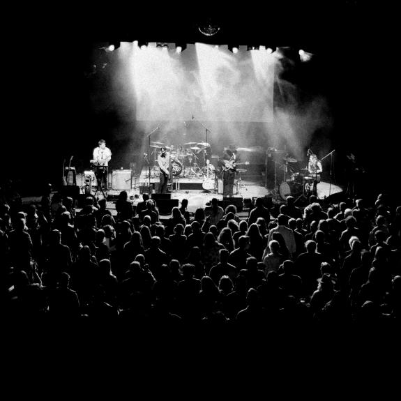 Crowd listening to a concert during Roots Music Fest