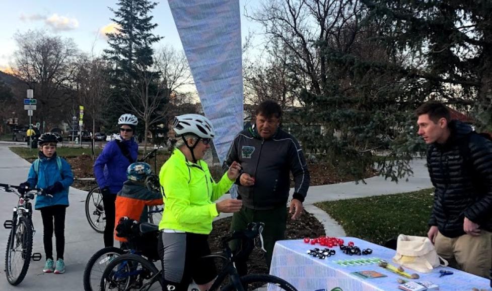 Lighten Up bike light giveaway event 
