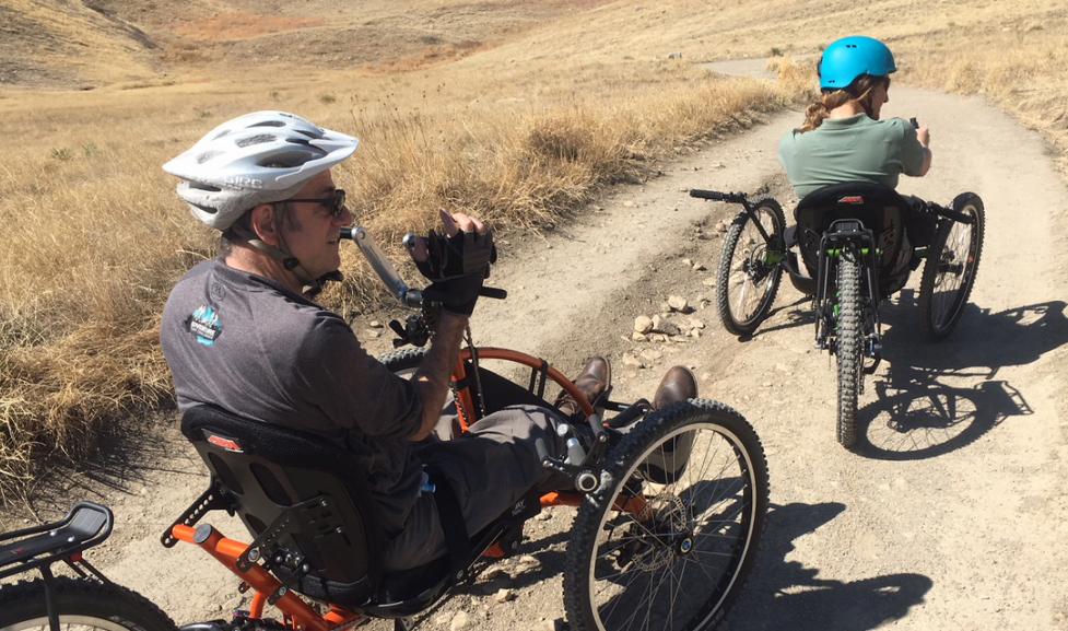 Handcycles on a Trail