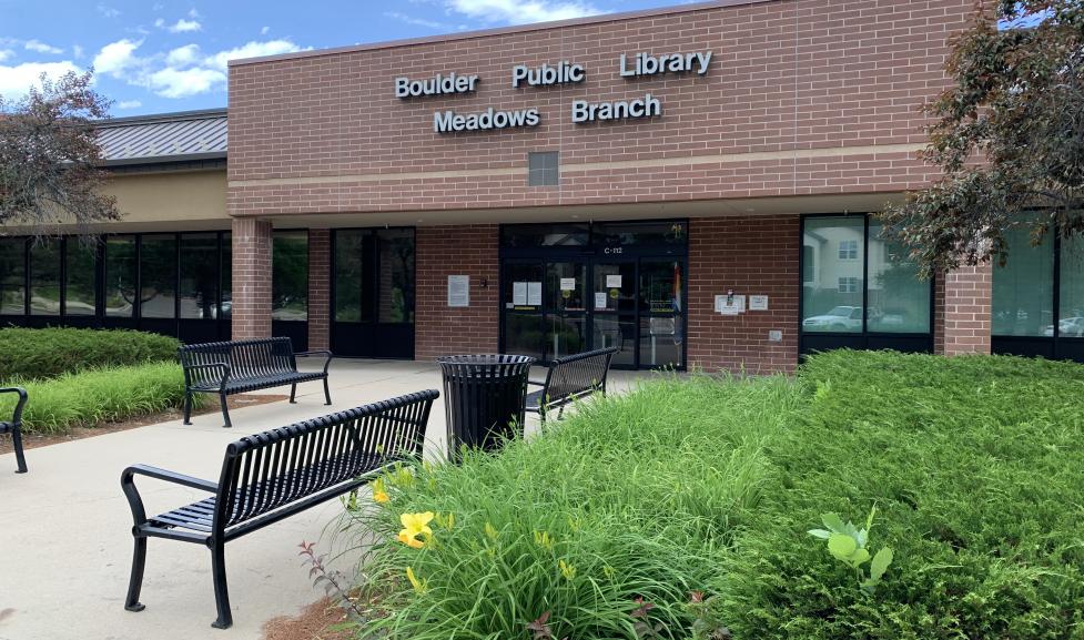 Front of Meadows Branch Library