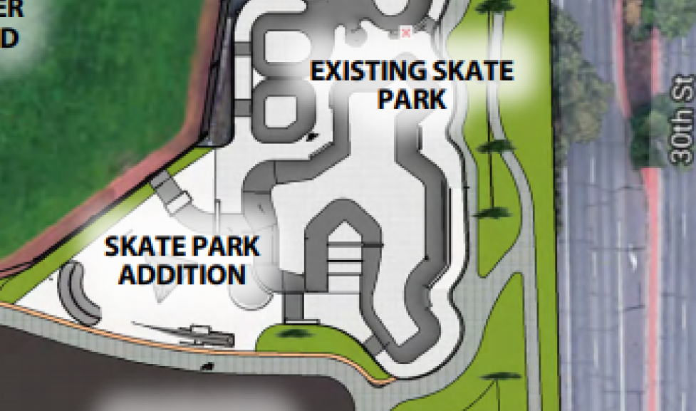 Layout of the updated skatepark