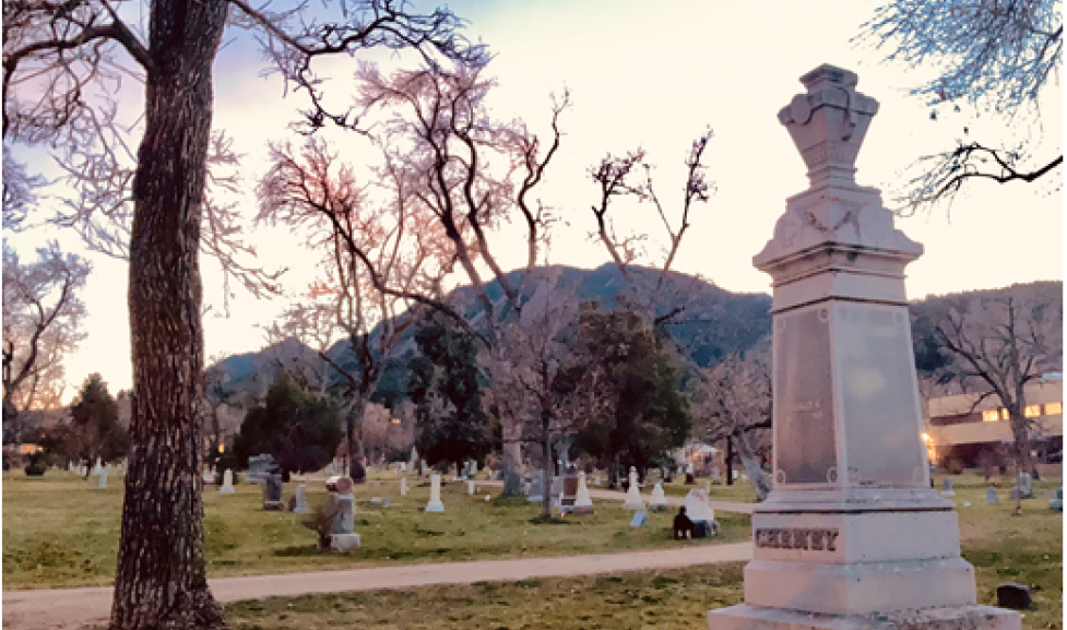 Columbia Cemetery in fall