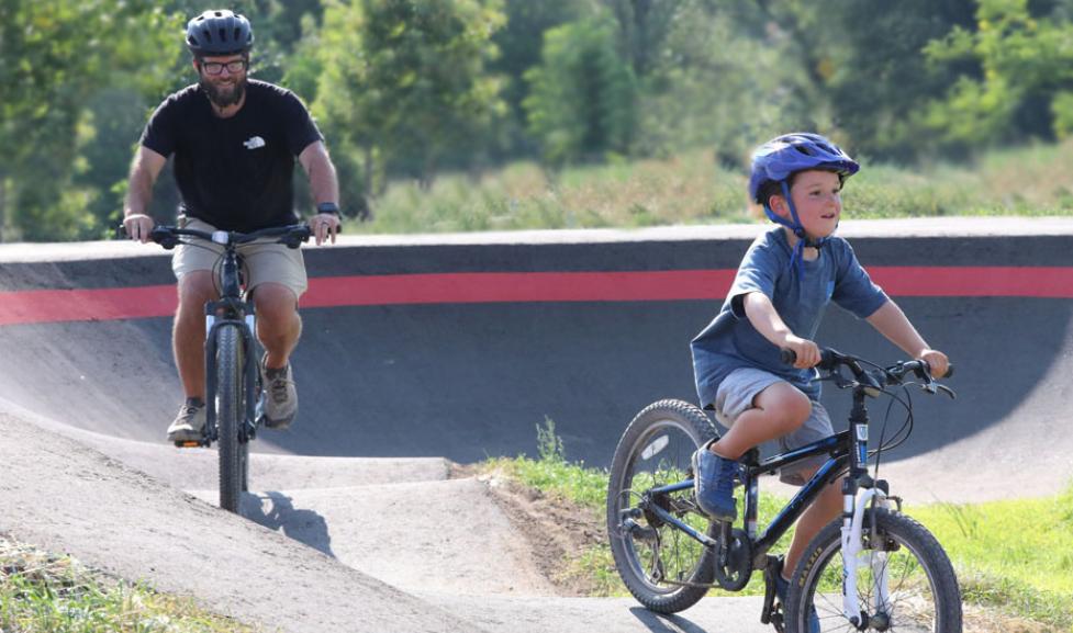 Bikers on the new pump track