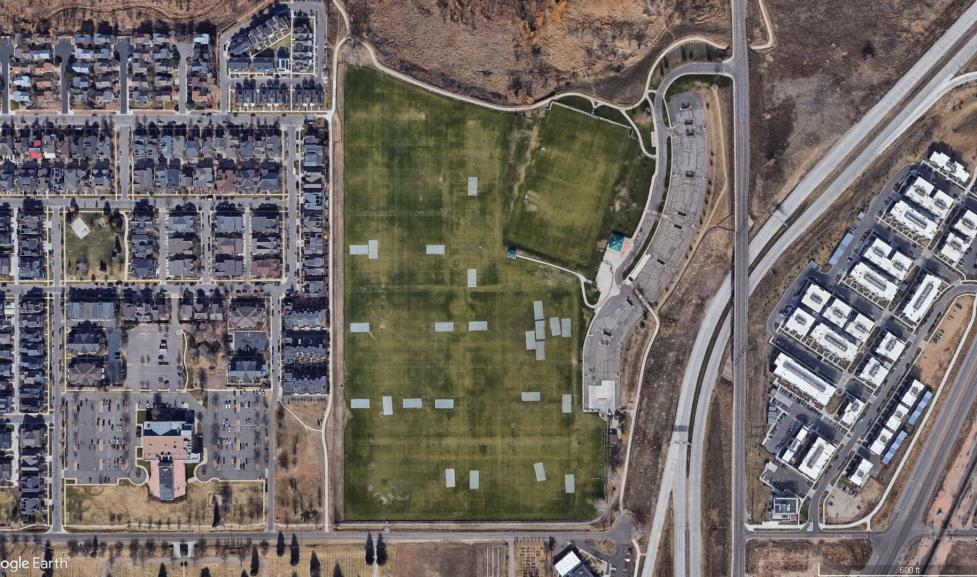 Aerial view of Pleasant View Sports Complex