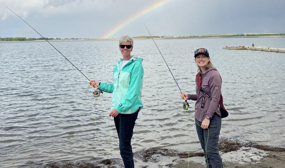 Fly fishing at Boulder Reservoir