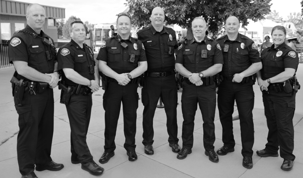 Boulder police officers posing for a picture