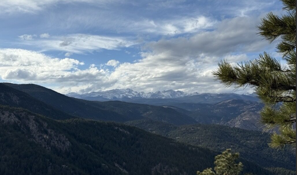 mountain range extending into the distance