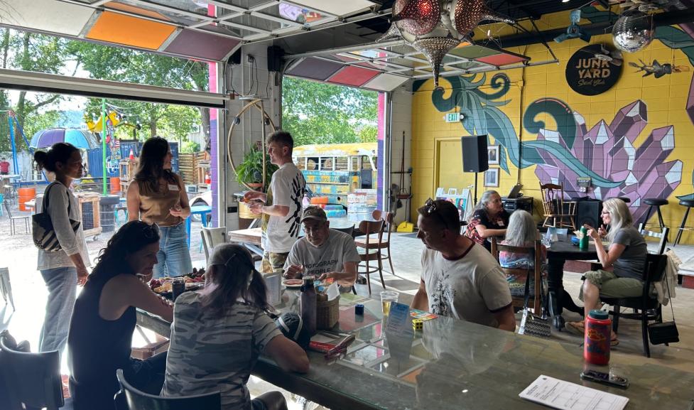 Attendees of an artist meetup