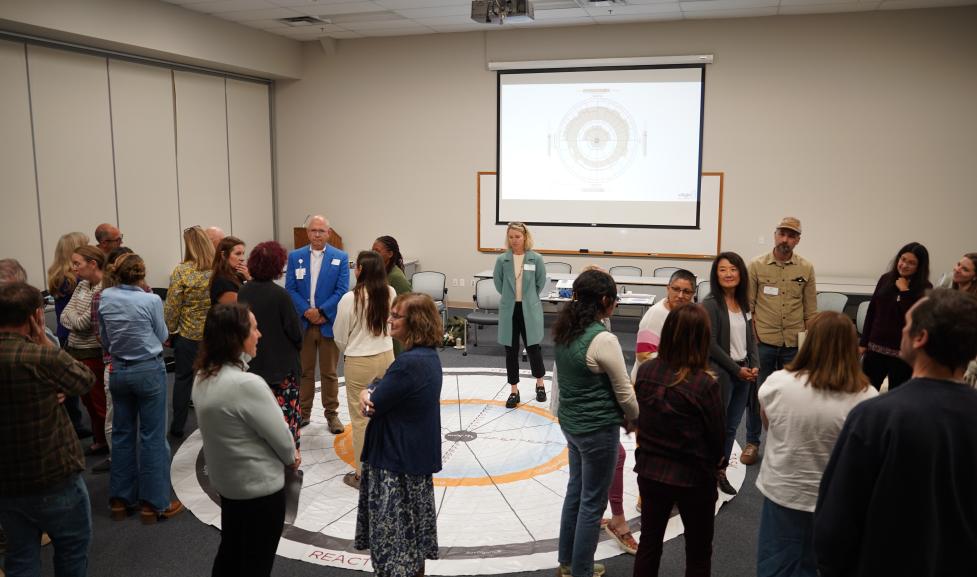 Attendees of an event mingling