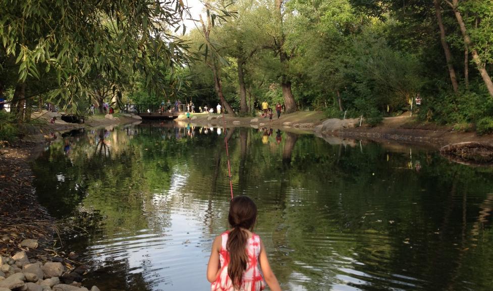 Kids fishing pond.