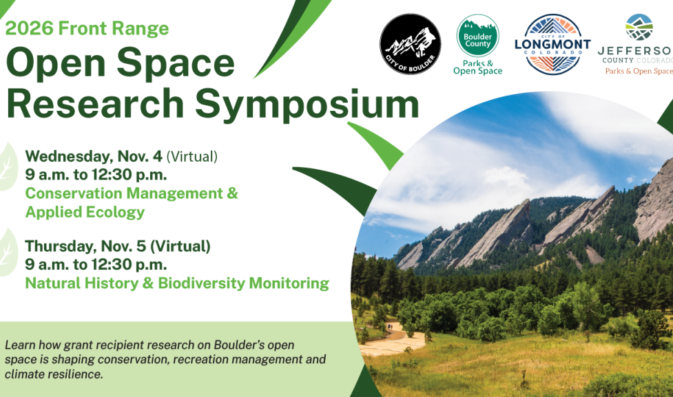 Flyer for Front Range Open Space Research Symposium