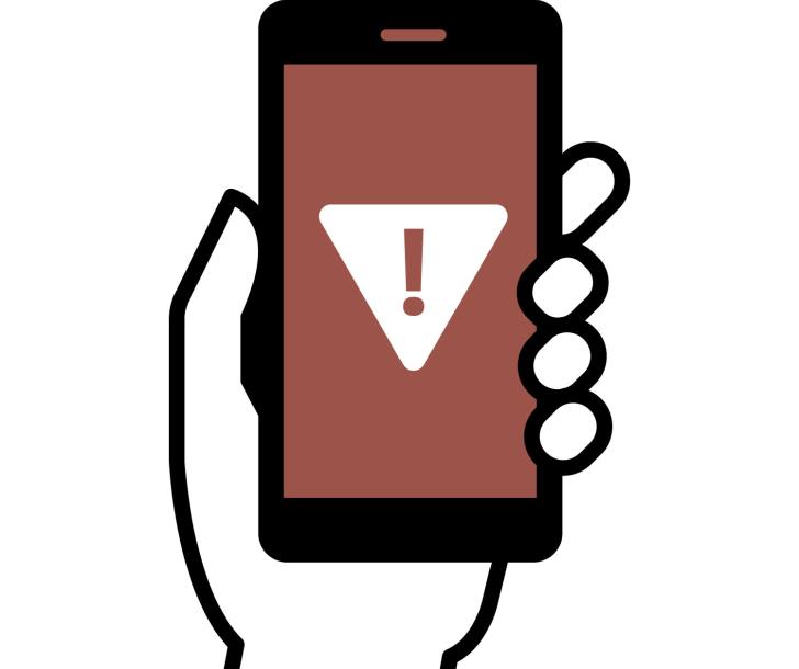 Handy-Benachrichtigungssymbol für die Notfallvorsorge