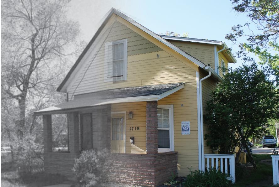 Historic and current merged view of 1718 Canyon Blvd.