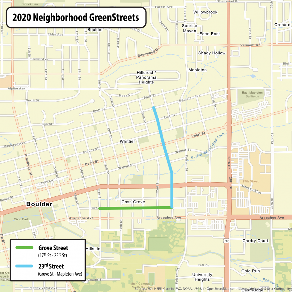 2020 Neighborhood GreenStreets map