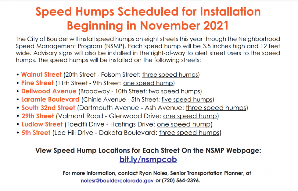 nsmp speed humps mailer