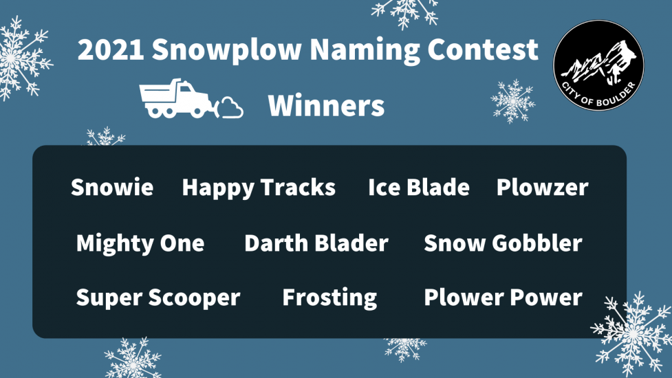 Snowplow contest announcement winners 2021