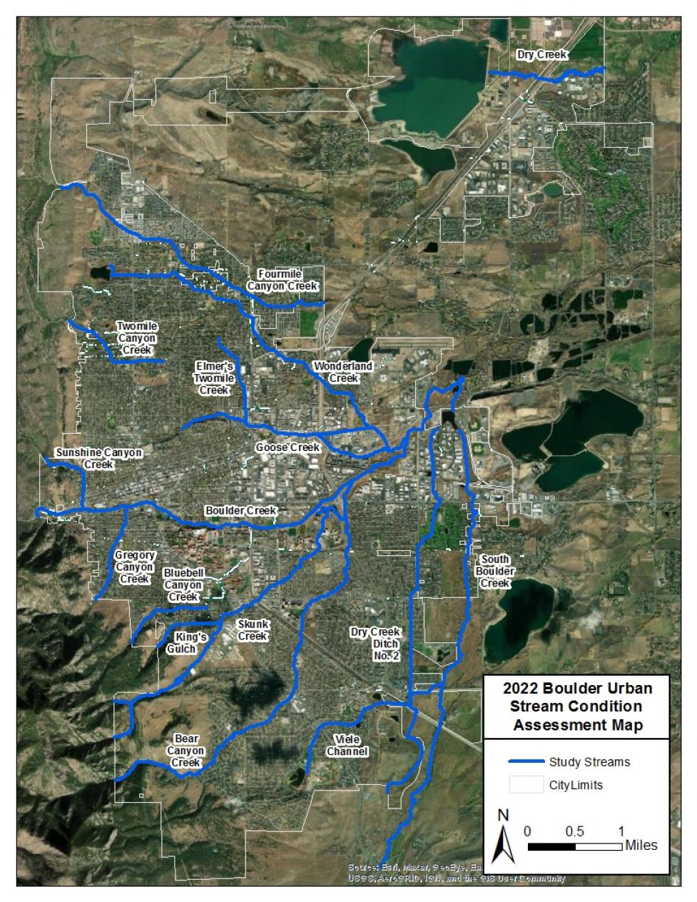 Urban Stream Assessment Project Area Map