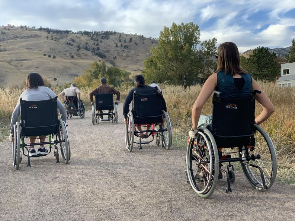 Wheelchair users at Wonderland Lake