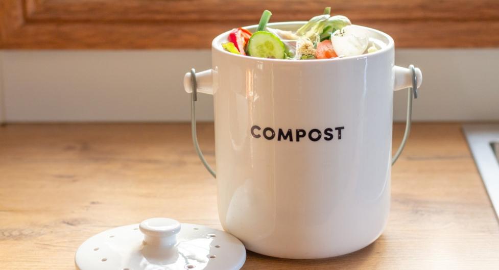 Kitchen compost bin without a bag 