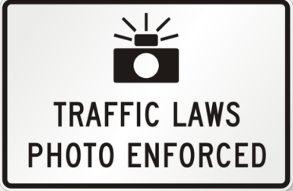 Traffic sign with words Traffic Laws Photo Enforced 