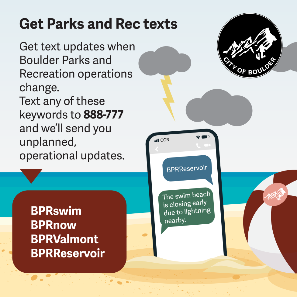 Regístrese para recibir alertas de texto de Parques y Recreación