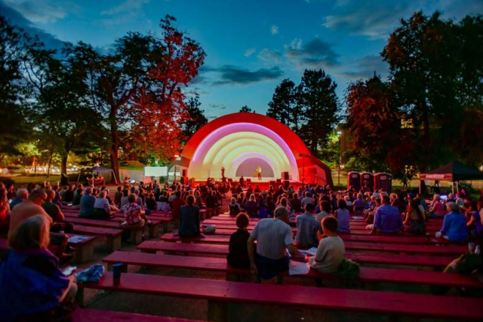 Outdoor opera concert in the Boulder Bandshell