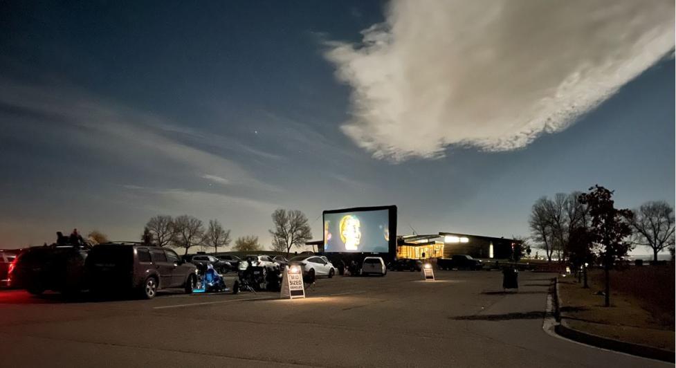 Drive in movie at Boulder Reservoir