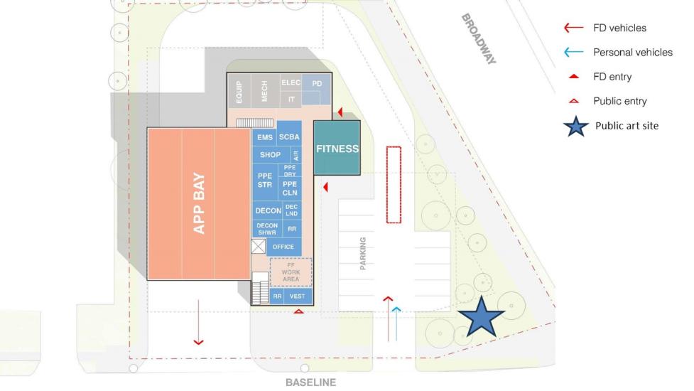 Fire Station 2 public art site plan