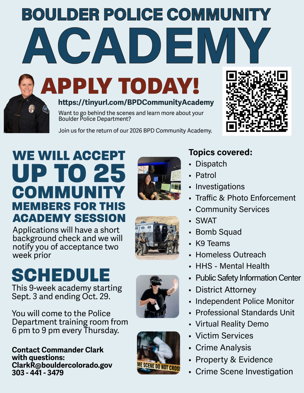 BPD Comm Academy Flyer - has same information as above