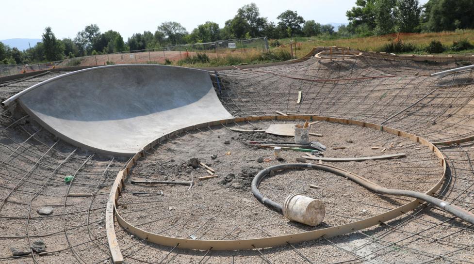 Skate park construction is happening at Howard Heuston Park and Valmont Park. 