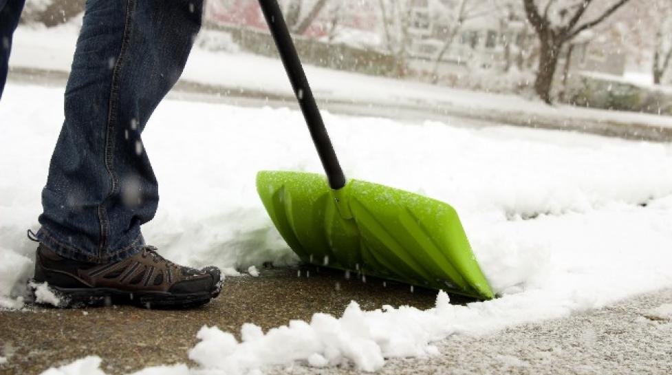 Person shoveling snow 