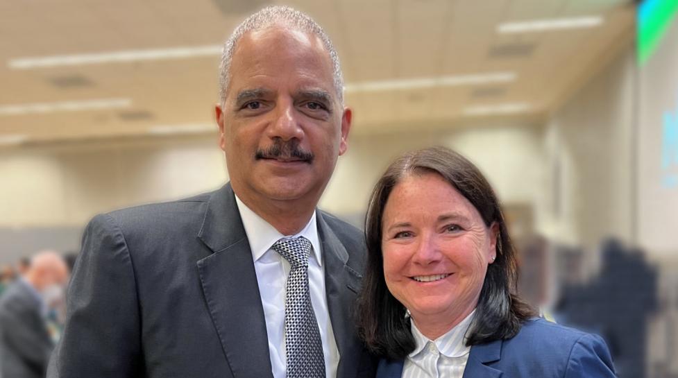 Chief Maris Herold and former Attorney General Eric Holder