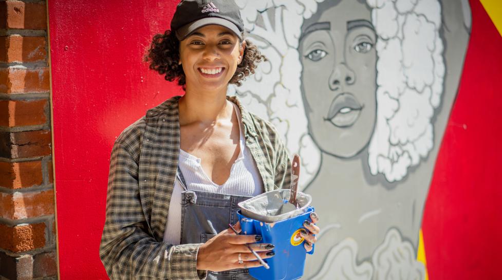 Photo of Streetwise artist Ciarra Bourne for Boulder Arts Week 2023