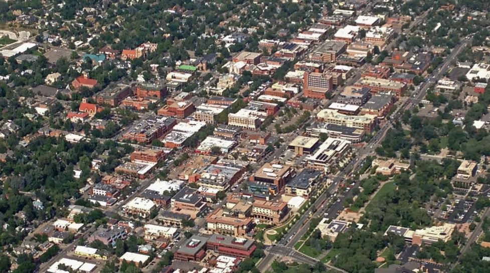 City of Boulder aerial view