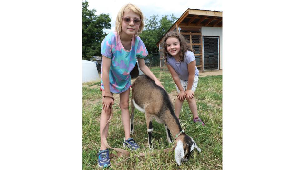 Niños en el campamento Cabras y Jardines