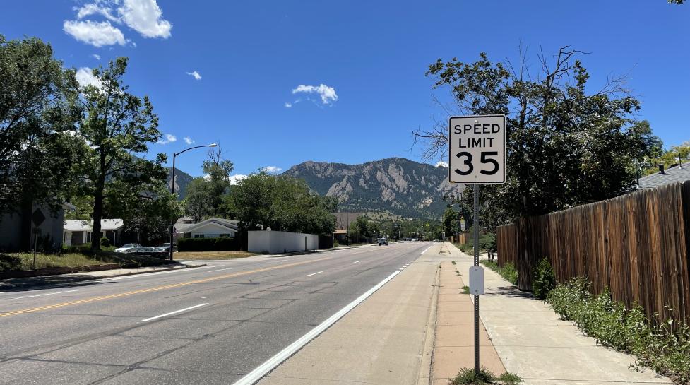 Speed Limit Sign in Boulder