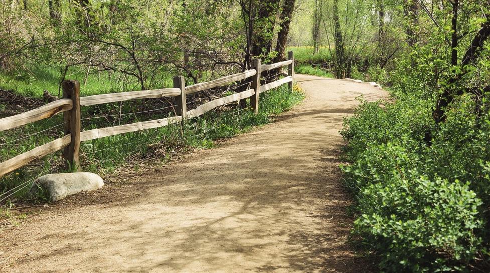 South Boulder Creek Trail runs along South Boulder Creek east of Boulder