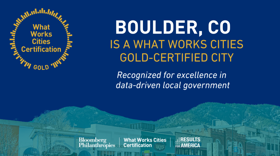 City of Boulder What Works Cities Gold Certification