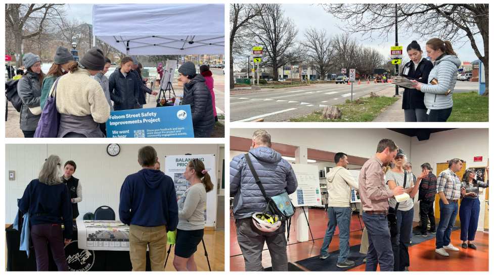 Participants at engagement events for Folsom transportation safety project