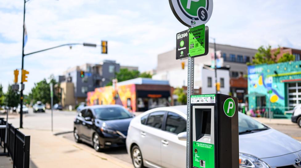 Picture of vehicles parked on the street in Boulder