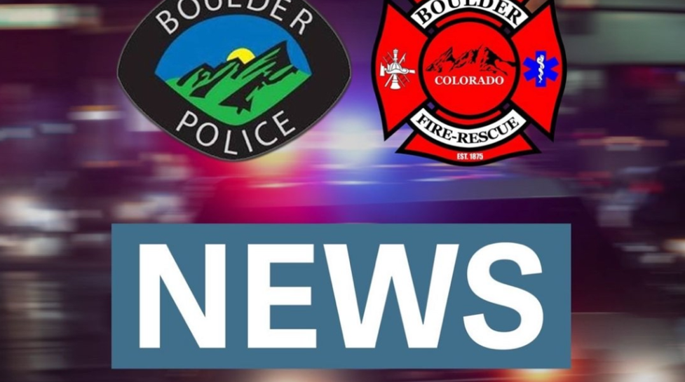 Decorative graphic that says news and has the logo for Boulder Police and Boulder Fire-Rescue