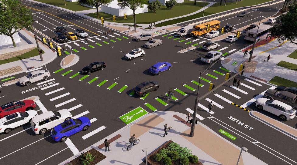 Conceptual Graphic of Baseline Road Intersection Design