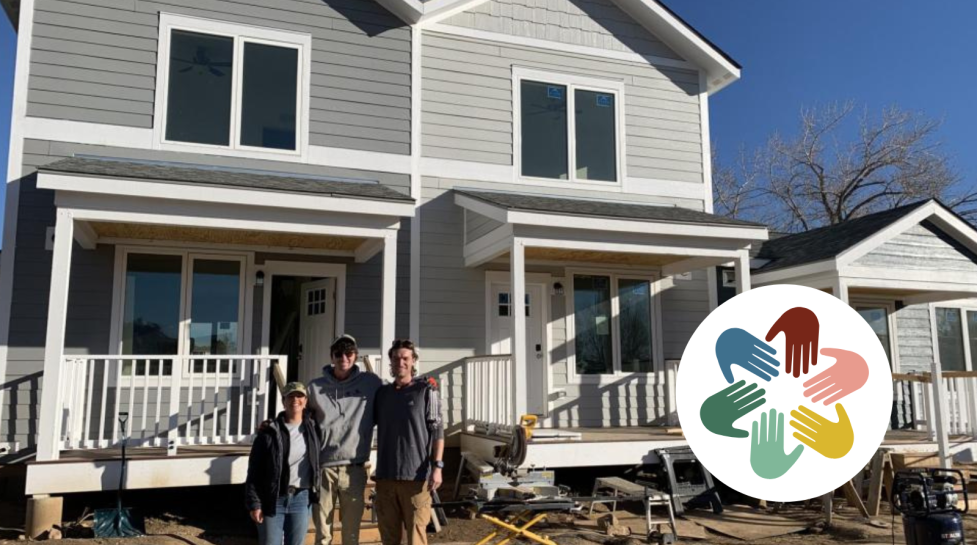 Portrait in front of Ponderosa Habitat home